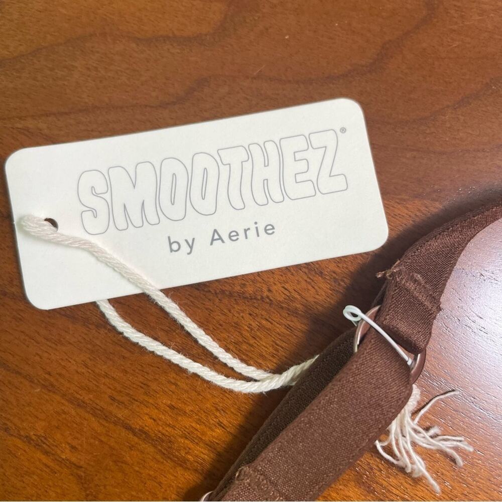 Aerie Smoothez Brown Mesh Underwire Balconette Bra NWT Size 34B - Picture 3 of 6